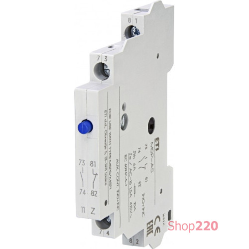 Блок-контакт (аварийный) MSP-AS (1NO+1NC, 3А 230V) ETI 4646617