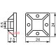 Площадка 25х25 белая PC-25 (упак 100шт) A0150090016