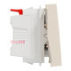 Кнопка, бежевый, 2 модуля, Unica New Schneider NU320644