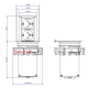 Выдвижной розеточный блок Bachmann Elevator, 2x220В