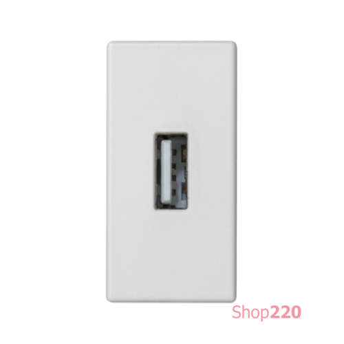 Розетка USB для передачи данных, 1 модуль, белый, К45 Simon K128B/9
