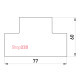 Т-соединитель для короба 40х40мм, e.trunking.t.channel.stand.40.40 Enext s5033007