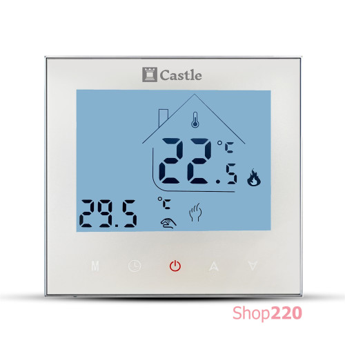 Терморегулятор программный для теплого пола Castle AC605H (Белый)