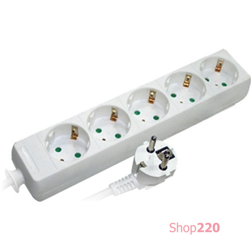 Удлинитель 5 гнезд, 5м, с заземлением, baby protect, e.es.5.5.zb Enext s042017