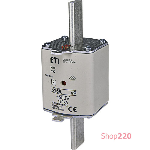 Предохранитель с индикатором NH-2 gG 315A 500V KOMBI ETI 4185222