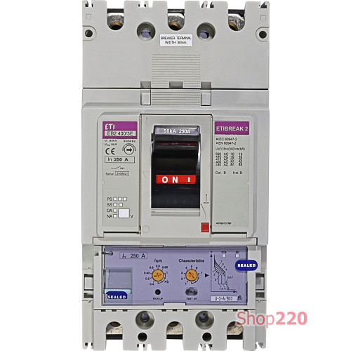 Силовой автомат 250 А, 3-фазный, EB2400/3E ETIBREAK 2 ETI 4671111
