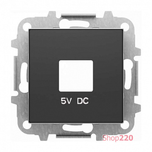 Накладка USB розетки, черный бархат, Sky ABB 8585 NS