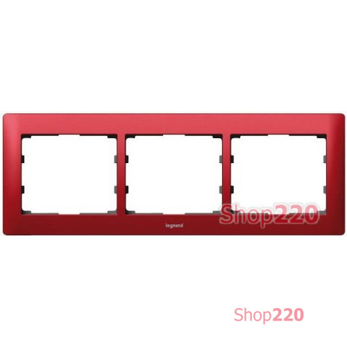 Рамка 3 поста, Magic Red, 771903 Legrand Galea Life