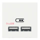 Розетка USB для зарядки, двойная, белый, 2 модуля, Unica New Schneider NU341818