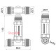 Соединитель кабельный Т-образный водонепроницаемый, IP68, e.wcc.cnp25t Enext s2039103