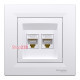 Розетка компьютерная RJ45 двойная, белый, EPH4400121 Schneider Asfora