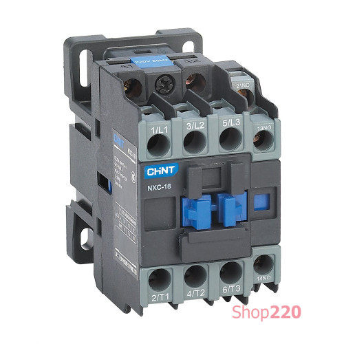 Контактор 18А, катушка 380В AC, доп. контакты 1NO+1NC, NXC-18 Chint 938562