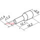 Наконечники трубчатые 0,75мм кв, НТ 0,75-12 белые (100 шт.) A0060010017