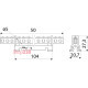 Нулевая шина 6х9 с изолятором на din-рейку 15 отв., BC-515 A0150120036