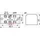 Колодка 100А 3 полюса, TB1003 A0130050025