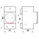 Розетка на din-рейку с заземлением e.socket.pro.din.tms Enext s004002
