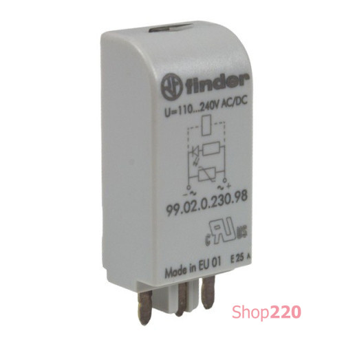 Модуль индикации и защиты; 110-240В AC/DC; LED (+A1) зеленый + варистор