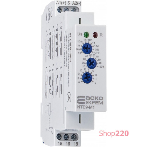 Реле времени многофункциональное NTE9-M1 AC/DC 12-240V A0010240005