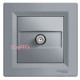 Розетка ТВ прохідна 4дБ, сталь, EPH3200262 Asfora Schneider