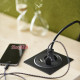 Врезная розетка в стол с USB и HDMI, черный, Powerdot Kondator