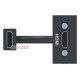 Розетка HDMI, антрацит, 1 модуль, Unica New Schneider NU343054