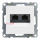 Розетка информационная двойная RJ45 cat. 6 UTP, белый, Suno Legrand 721153