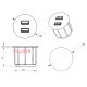 Розетка USB тип А+С в мебель, белый, Versapick ASA ASA-060.29Z.00035