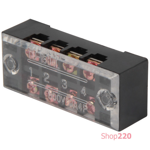 Клеммная колодка защищенная 60А, 4 полюса, e.tc.protect.60.4 Enext p056020