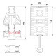 Ответвительный прокалывающий зажим ZP120.2 (AsXS35-120; Al 25-95), tarel.zpi.120.2 Tarel 9041-294