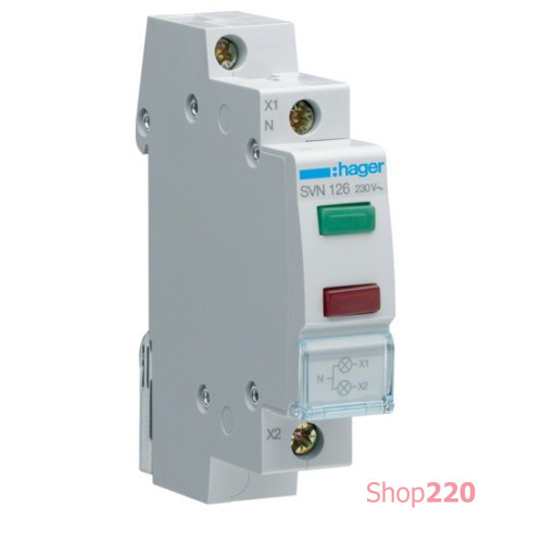 Индикатор LED красный + зеленый, Hager SVN126