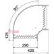 Угловая секция 90°, 85х300 мм, FS (18-22 мкм) 6036704