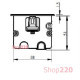 Врезной блок розеток 3х220В + USB тип С, алюминий, Versaframe ASA 060.40F.00007