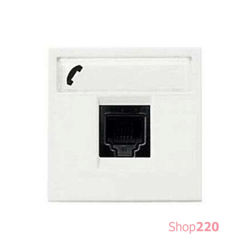 Розетка телефонная RJ12, белый, Zenit ABB N2217.6 BL