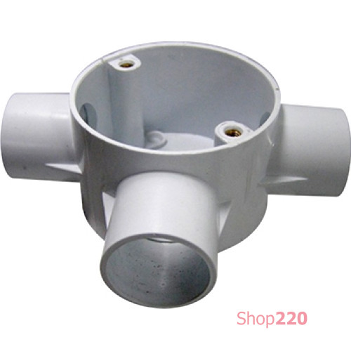 Коробка соединительная трубная, 3 ввода, d20мм, e.pipe.3.db.stand.20 Enext s7035002