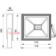 Прожектор светодиодный 20Вт, 6000К, e.LED.flood.stand.20.6000 ENEXT l0790002