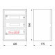 Щит ударопрочный на 54 модуля, прозрачная дверца, IP65, e.plbox.400.500.175.54m.tr ENEXT CP5114