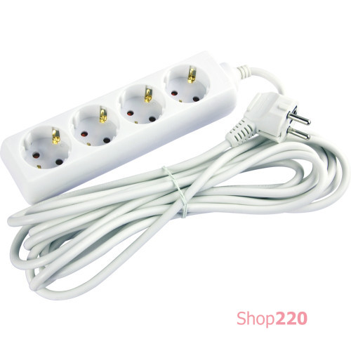 Удлинитель 4 гнезда, 3м, с заземлением, baby protect, e.es.4.3.zb Enext s042010