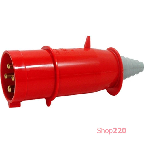 Силовая вилка переносная 2Р+Z, 250В, 16А, IP44, Tarel Tarel-067