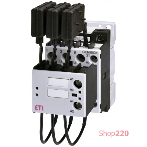 Контактор для конденсаторной батареи CEM CK 15.02N (15 кВАр, 400-440V) ETI 4643818