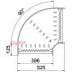 Угловая секция 90°, 60х400 мм, FS (18-22 мкм) 6036568