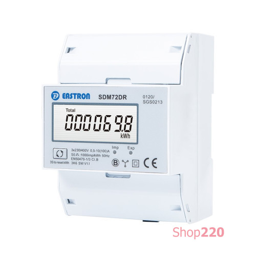 Счетчик электроэнергии 3ф. без RS485 Вх.100A на Din (Кл. 1,0) Eastron