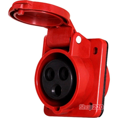 Силовая встраиваемая розетка 4п., 380В, 16А, e.socket.pro.4.16.wall Enext p012012