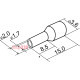 Наконечник трубчатый 1.5 мм кв, белый, НТ 1,5-08 Аско A0060010064
