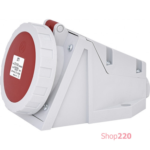 Силовая розетка 16А, 380В, 5 полюсов, IP67, стационарная, EZH-1653 ETI 4482042