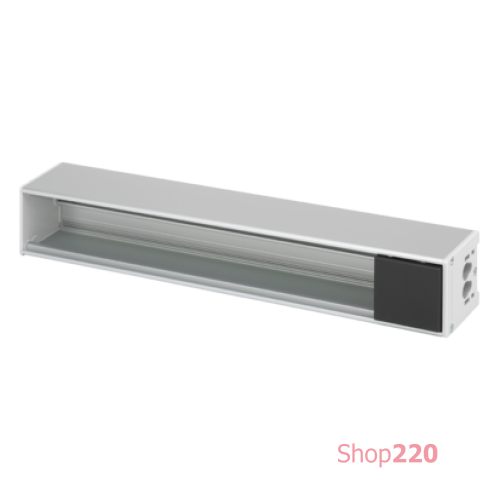 Розеточный блок на 6 (7) розеток К45, пустой, алюминий, Ofiblock COMPACT Simon KFC206/14