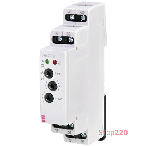 Многофункциональное реле времени с аккумулятором CRM-72TO UNI 12-240V AC/DC (1x8A_AC1) ETI 2470096