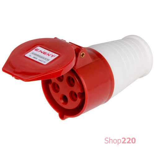 Розетка 16А, 380В, 5 полюсов, переносная, e.socket.pro.5.16