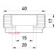 Переходник металлический резьбовой с 1-1/4" на 1/2", e.industrial.pipe.thread.bts.1-1/4".1/2" Enext i0410004