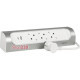 Угловой блок розеток с USB A+C, кабель 2 м, алюминий, 694502 Legrand