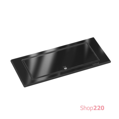 Вращающийся блок розеток 220В+USB EVOline BackFlip, черное стекло